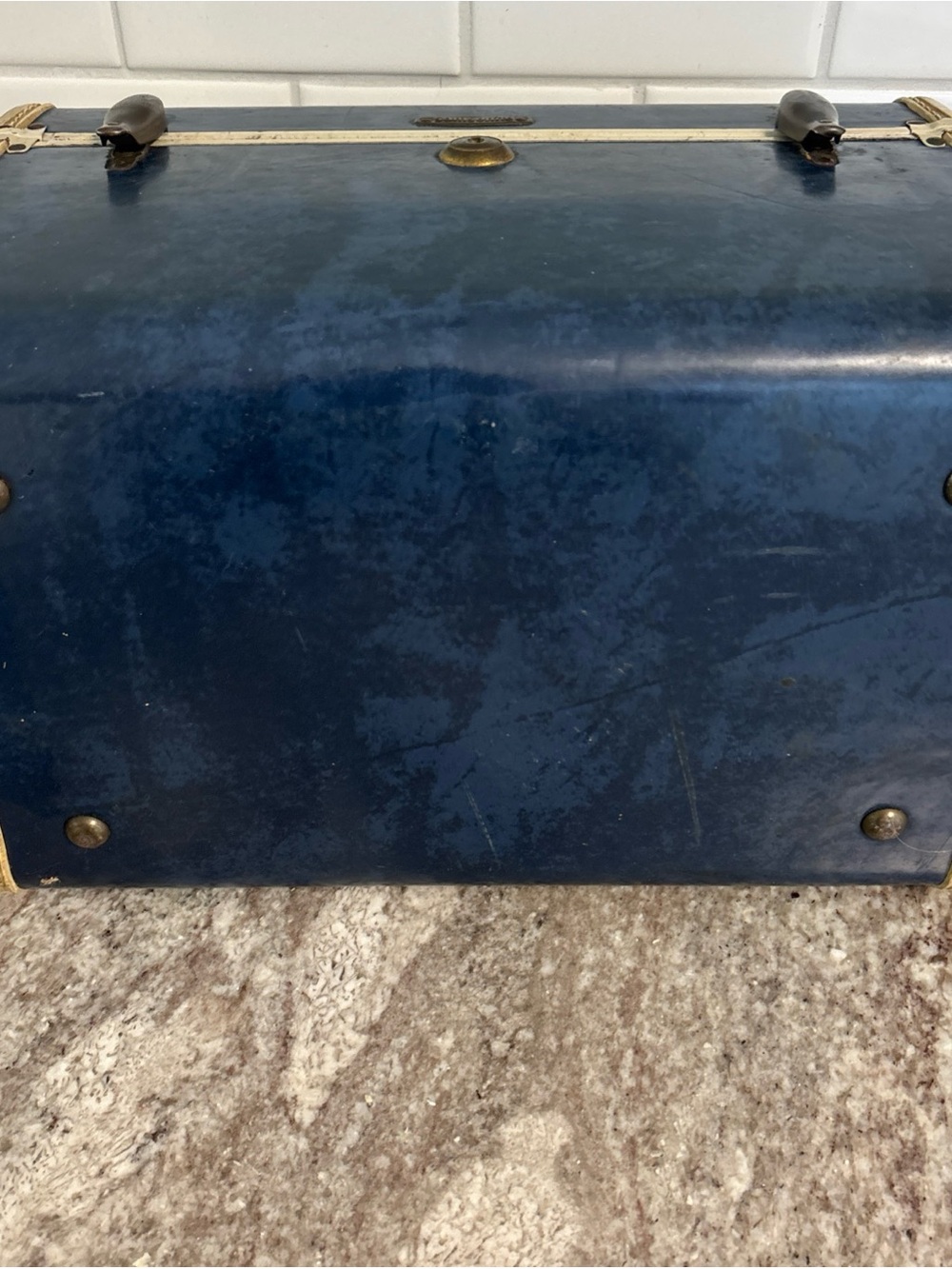 VINTAGE 1950s SAMSONITE Swatter Bros Admiral Blue Makeup Train Cosmetic Case - Picture 9 of 12